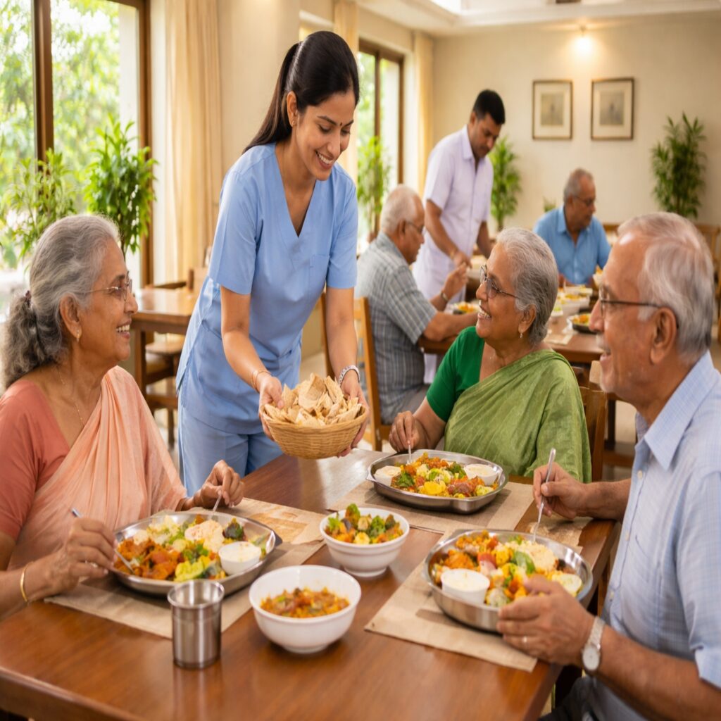 “Best old age home in Vijayawada with senior citizens and caregivers."